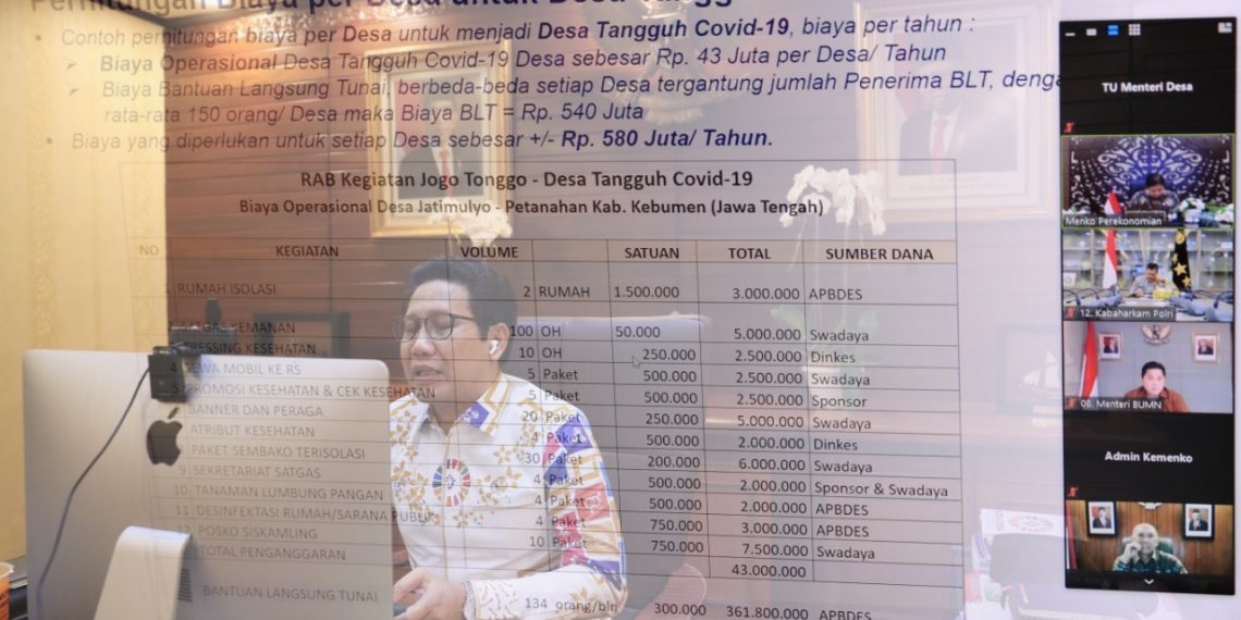 PENERAPAN PPKM, GUS MENTERI SIAP AKTIFKAN KEMBALI RELAWAN DESA LAWAN COVID-19