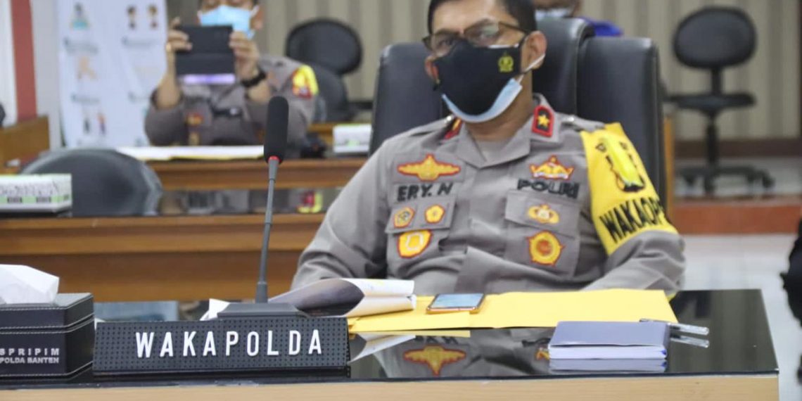 PPKM Level 4, Polda Banten Lakukan Rakor Didampingi Menko Marves