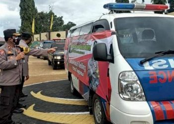 Demi Menjangkau Warga Terjauh, Polres Tanggamus Gelar Vaksinasi Keliling