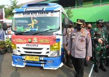 Kapolri Gelar Posko PPKM di Pasar,Pastikan Perekonomian dan Protokol Kesehatan Berjalan