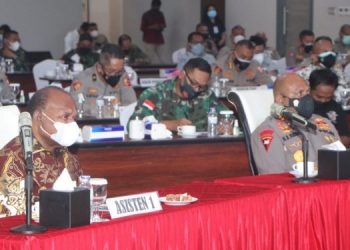 Rakor Asistensi Kesiapan Polda Papua Dalam Mewujudkan PAM XX Tahun 2021