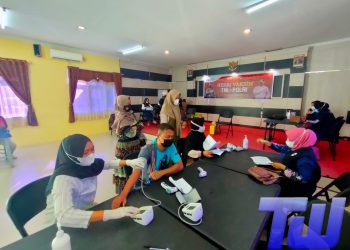 Gerai Vaksin Polres Kampar Kembali Gelar Vaksinasi Untuk Keluarga Polri dan Masyarakat