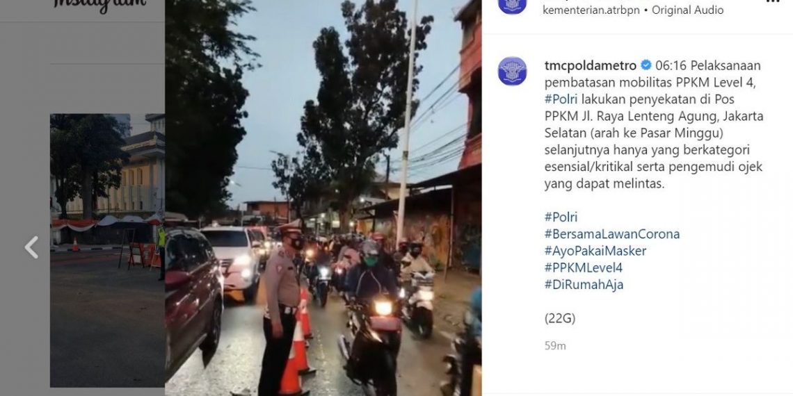 Pagi Ini Petugas Sudah Berjaga di Titik Penyekatan PPKM Level 4 Jilid II