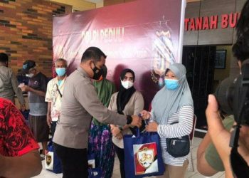 Waka Polres Tanbu Pimpin Vaksinasi Polri Peduli Gebrak Vaksinasi Covid-19