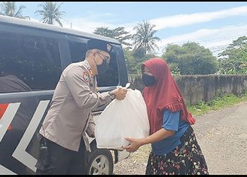 Satbinmas Polresta Sukabumi Kucurkan Bantuan
