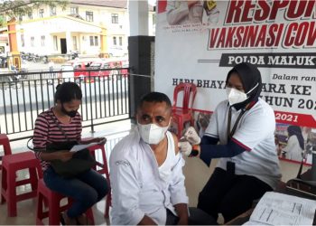 Polda Maluku Vaksinasi 233 Orang Gunakan Sinovac dan AstraZeneca