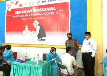 Sinergi dengan TNI dan Polri, Projo Gelar Vaksinasi Massal untuk Masyarakat Umum di Kabupaten Tegal