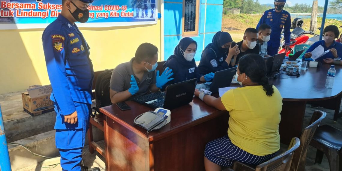 Gerai Vaksin Polres Beltim Tetap buka walaupun hari Libur Demi Percepatan Vaksinasi