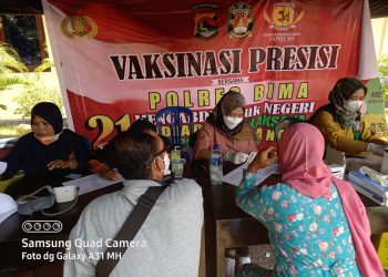 Polres Bima Gelar Vaksinasi Drive Thru