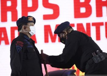 Prabowo Subianto dianugerahi warga kehormatan Brimob Polri