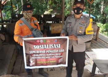 Bripka Josua Sosialisasi Stop Pungli Di Tumbang Bantian