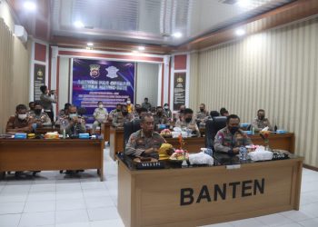 Jelang Operasi Zebra Maung Tahun 2021, Ditlantas Polda Banten Gelar Latihan Pra Operasi Secara Virtual