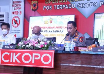 Tinjau Pos Terpadu Cikopo, Kapolri Paparkan Dua Hal yang Harus Diantisipasi Hadapi Libur Nataru