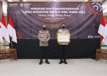 Wujudkan Zona Integritas WBK dan WBBM, 6 Satker Polda Kalteng Terima Penganugrahan Kemenpan RB RI
